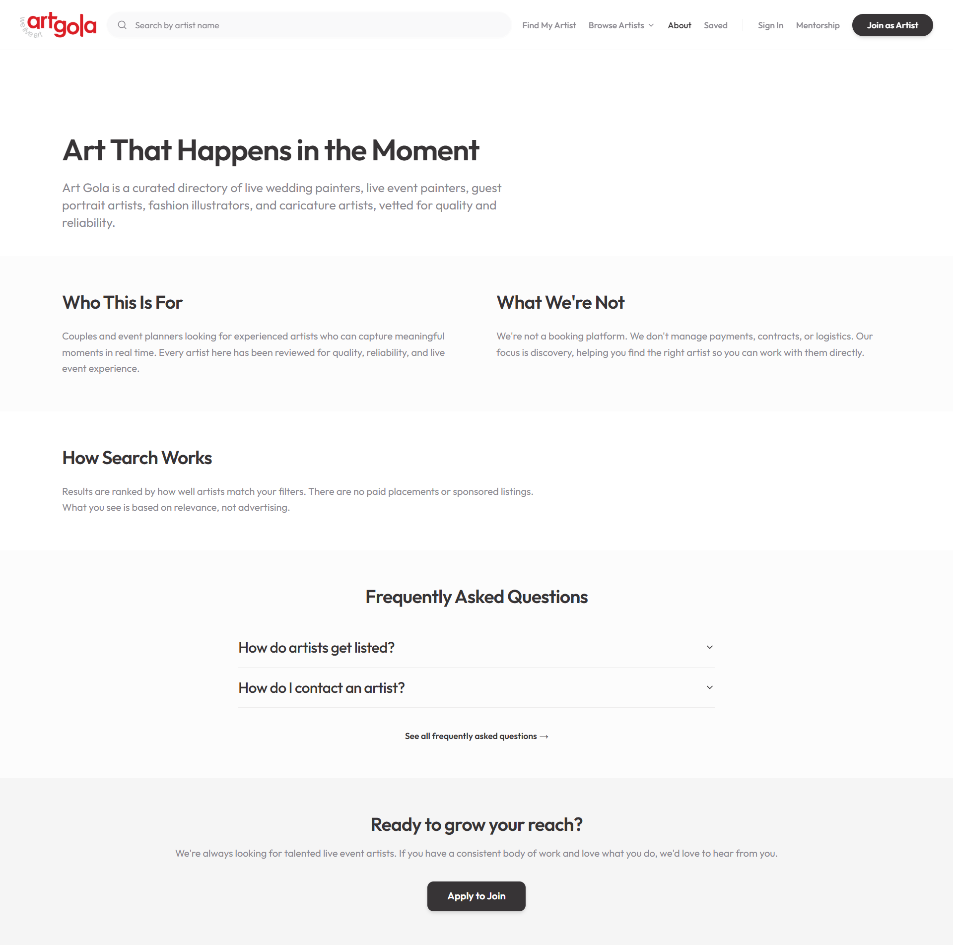 Artgola screen 4