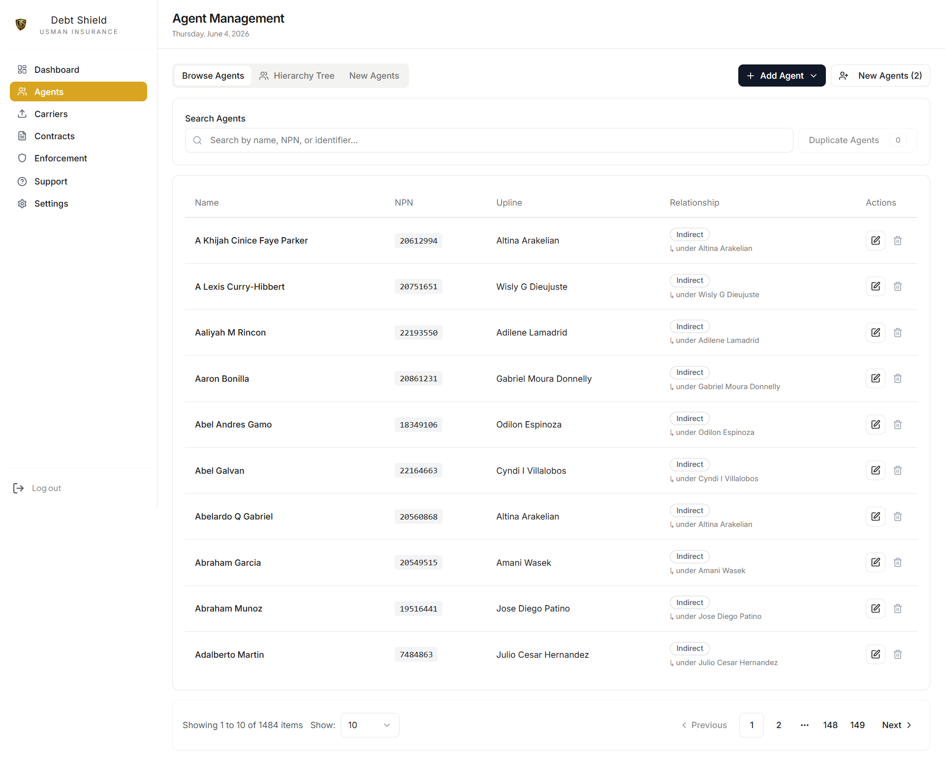 Debt Shield dashboard 2