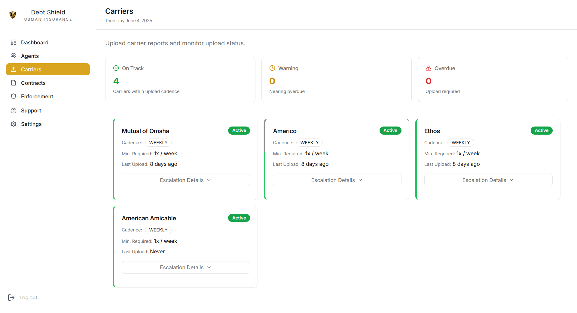 Debt Shield dashboard 3