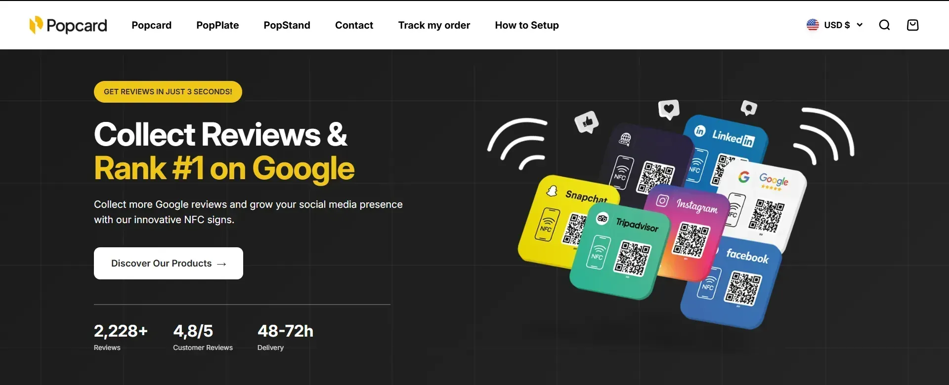 Popcard platform hero